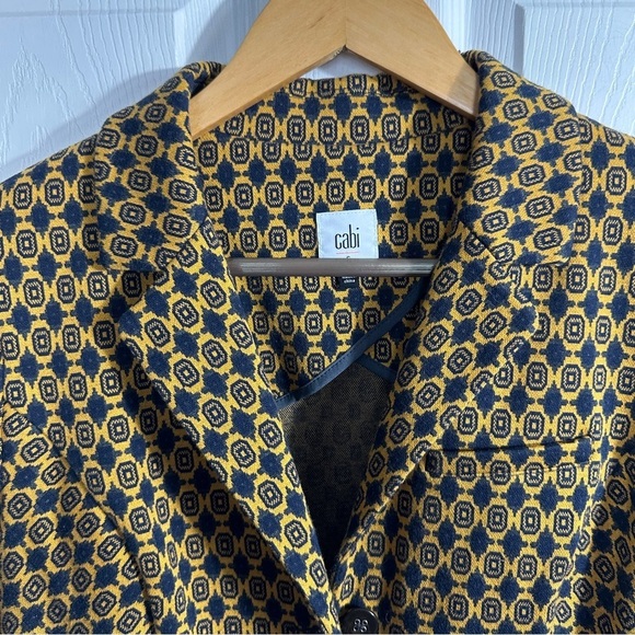 CAbi Kensington Proper Standout Jacket, knit blazer, size small, geometric - Picture 11 of 12